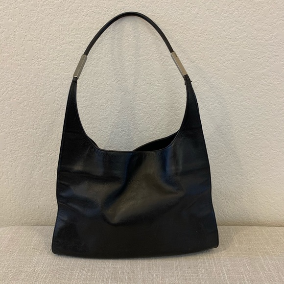 Gucci Handbags - Gucci black leather tote hobo shoulder bag